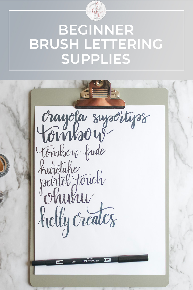Beginner Brush Lettering Supplies