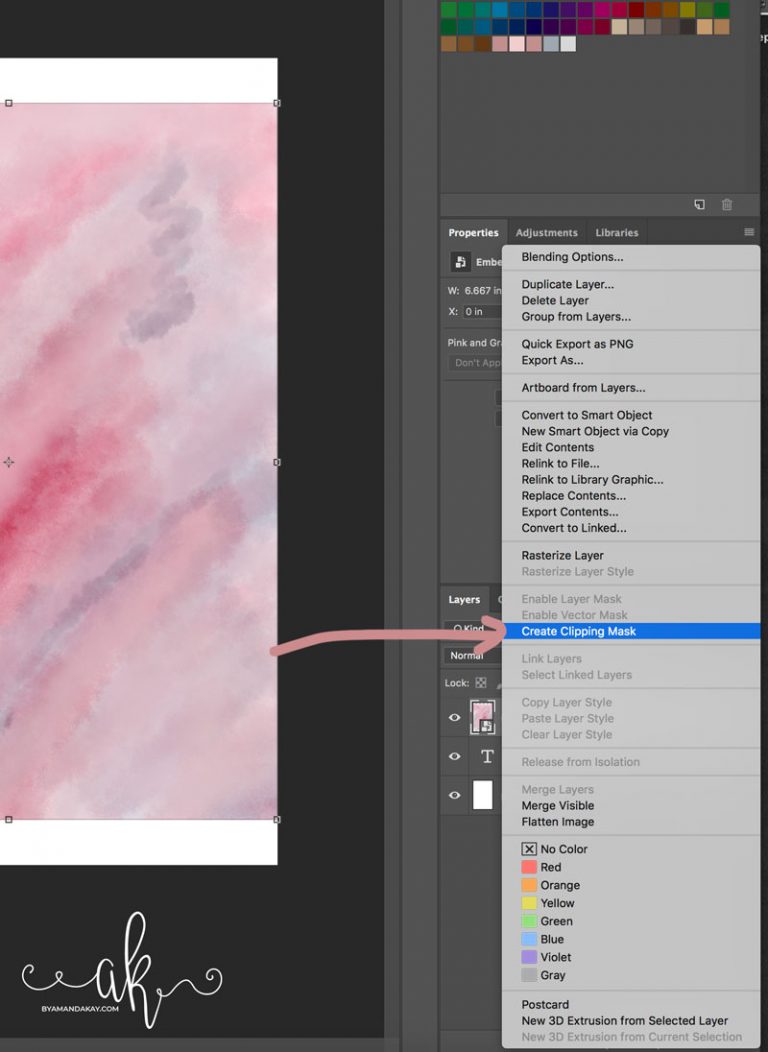 How To Add Texture to Text in Photoshop | By Amanda Kay