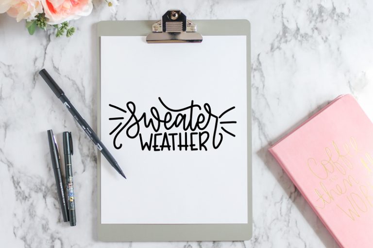 Sweater Weather Free Cut File | By Amanda Kay
