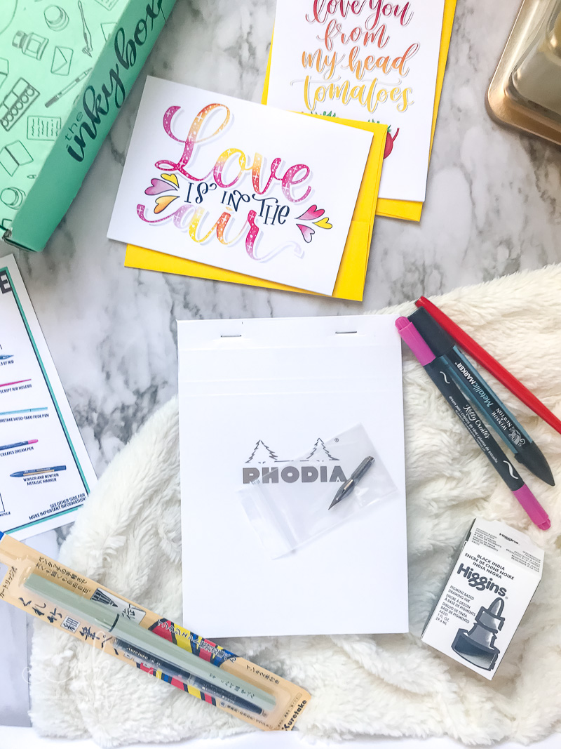 An honest The Inky Box Review--a monthly subscription box for the lettering obsessed!