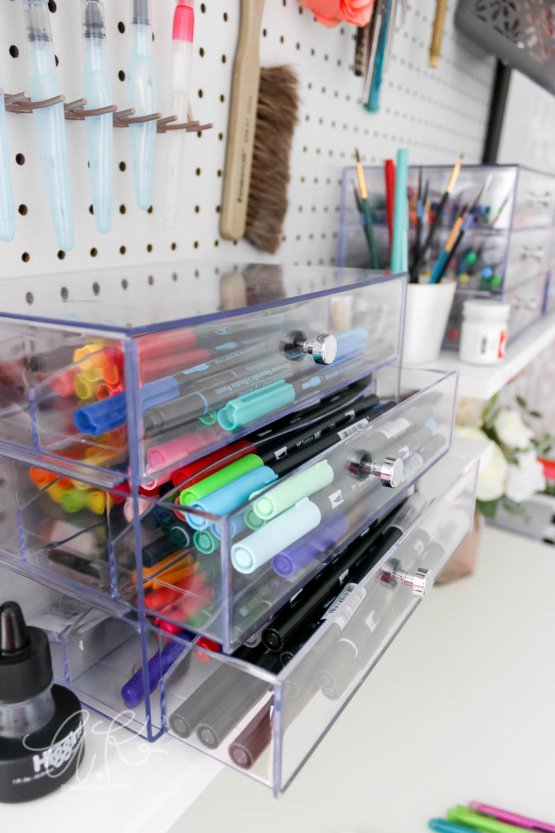 How to Organize Lettering and Watercolor Supplies