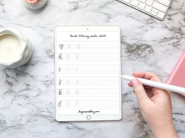 Free Faux Calligraphy Practice Sheets | By Amanda Kay