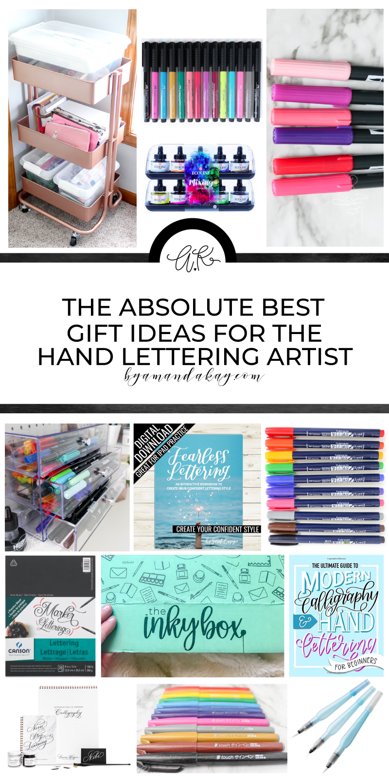 The best gift ideas for hand lettering long collage pin