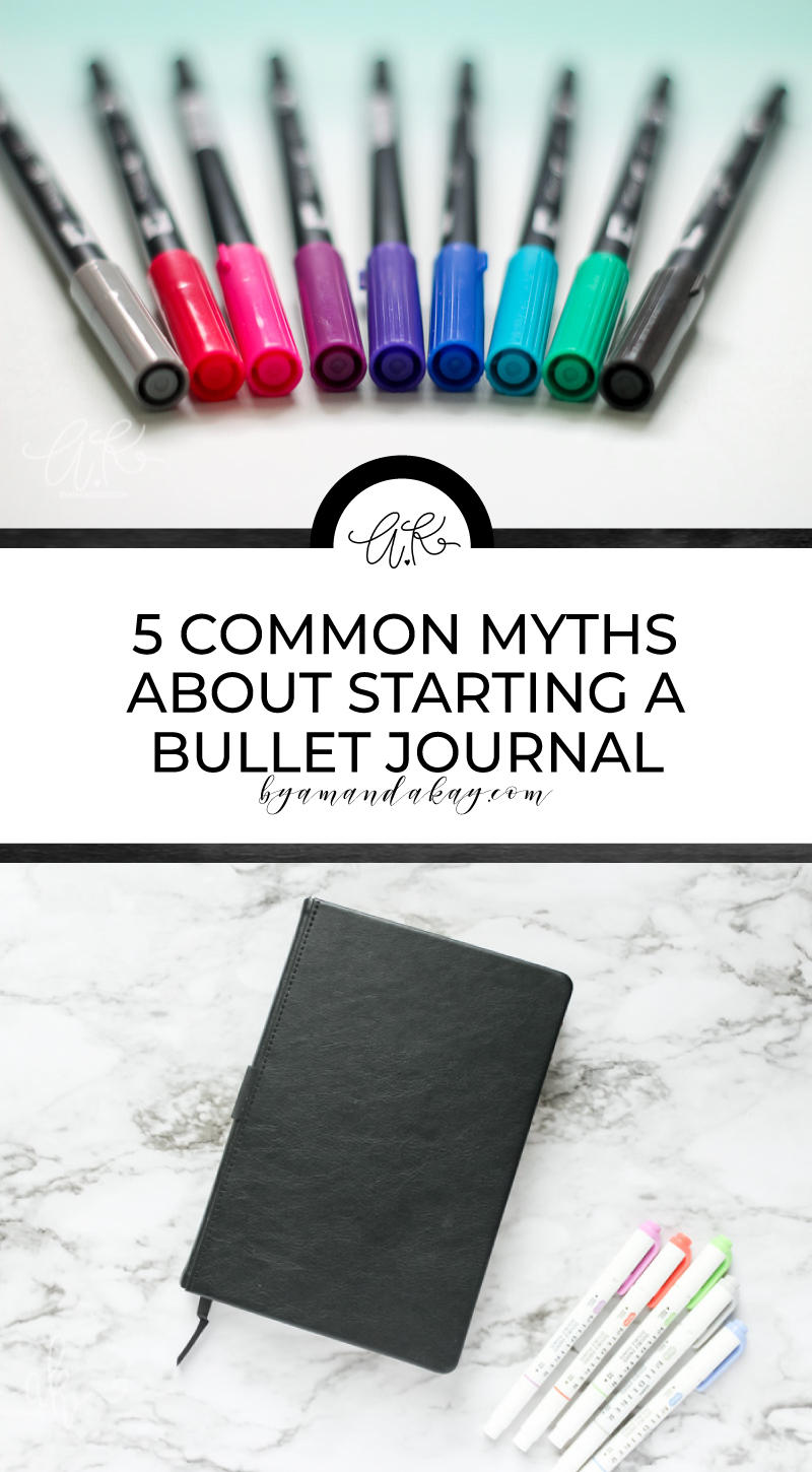 5 common myths about starting a bullet journal long pin collage