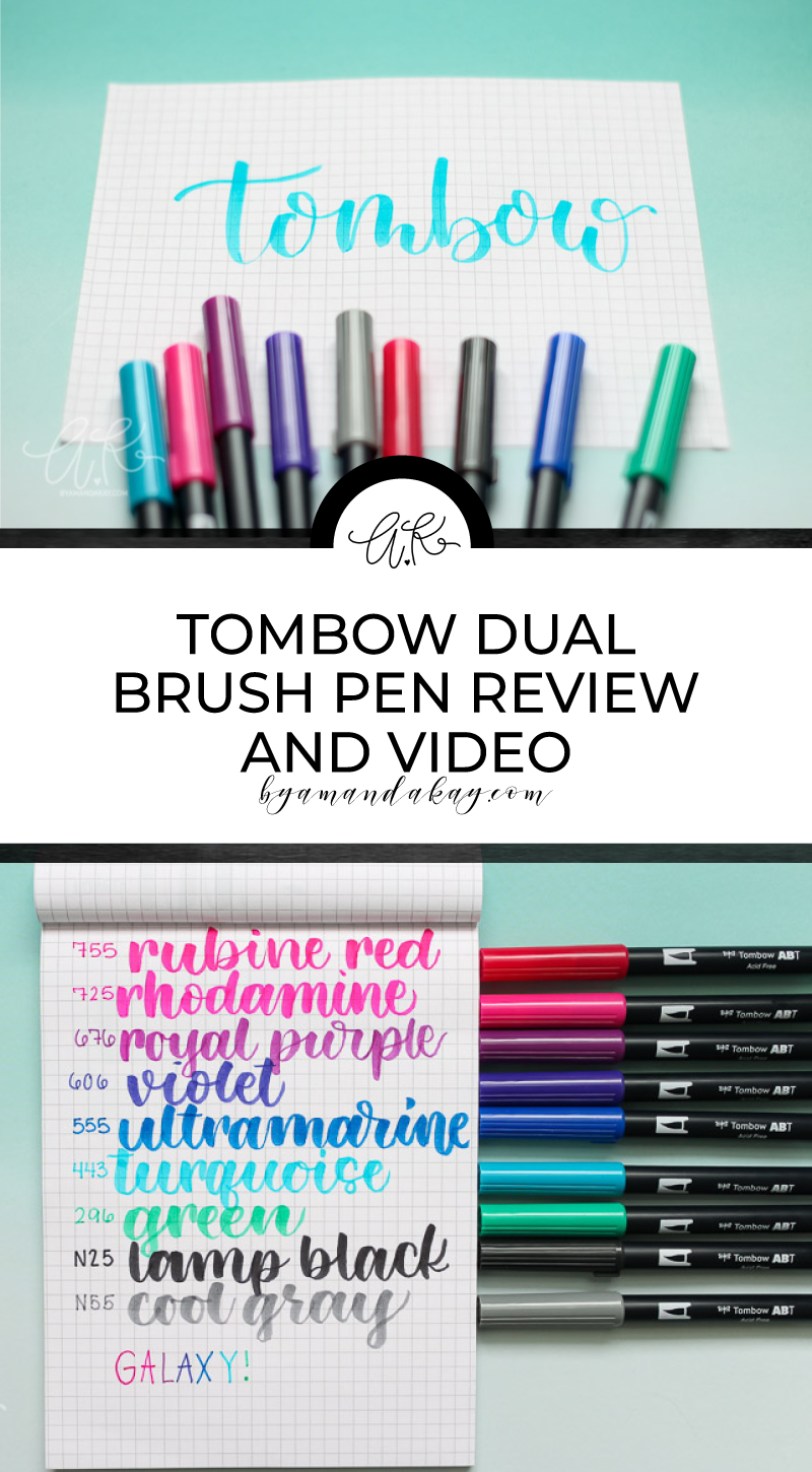 Tombow Dual Brush Pen Review Video By Amanda Kay