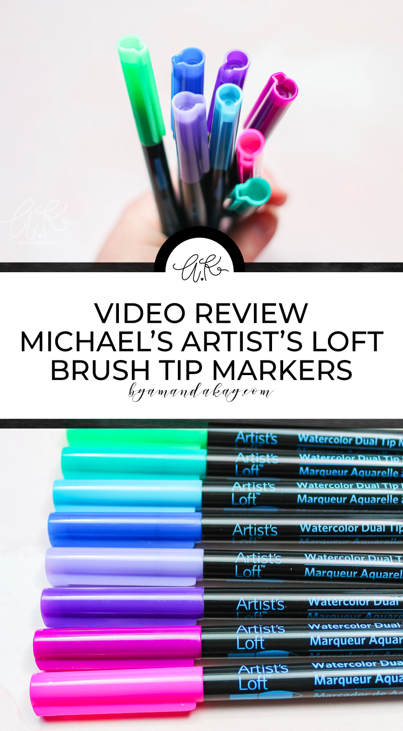 Artist's Loft Watercolor Marker Review Collage pin