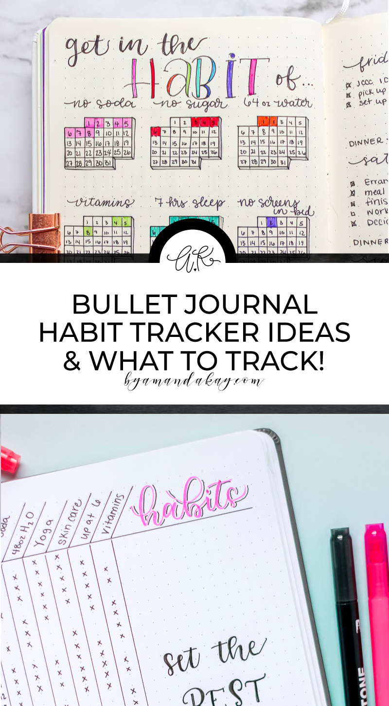 Long pin for bullet journal habit tracker ideas