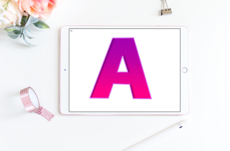 How to Draw a 3D Block Letter in Procreate | By Amanda Kay