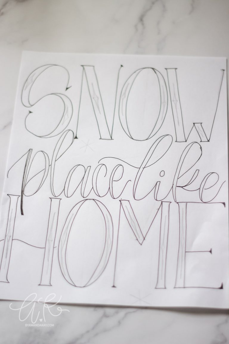 Chalk Lettering | Easy Art Transfer Method | By Amanda Kay